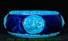 Piatto piatto 6,1" vecchia dinastia Ming Huacai porcellana bestia animale penna