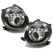 Kit fari per Fiat 500 anno 07->> Angel Eyes vetro trasparente/nero H1 1003250