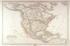 POSTER MAPPA NORD AMERICA ANTICA STAMPA ARTISTICA ITALIANA II