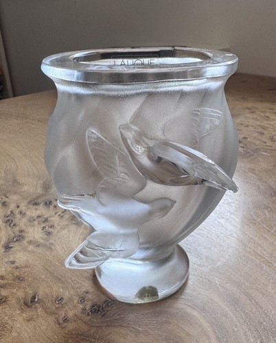 Vaso ovale firmato lalique - vaso,