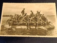 Foto militare tedesca cartolina ww2 pionieri elmetto maschera antigas  N3.1-3