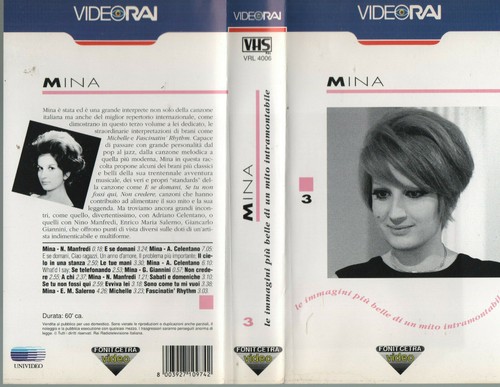 Mina rara videocassetta - rara,