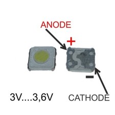5 LED 3V 3,6V SMD 3535 per