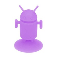 Stand in silicone a forma di robottino Android - Viola