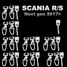 SET 100 PEZZI GANCI GANCETTI TENDE CABINA  PER SCANIA R S NEXT GEN 2017>