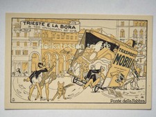 TRIESTE La BORA Trasporti Mobili Ponte Fabra Petronio Valenti vecchia cartolina