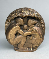 ALLEANZA ASSICURAZIONI SCULTURA IN BRONZO VINTAGE FIRMATA ANGELO GRILLI JOHNSON