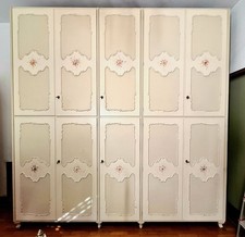 armadio 4 stagioni vintage laccato e dipinto a mano