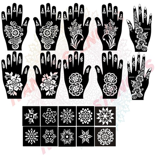 Mehndi stencil per tatuaggi - mehndi,