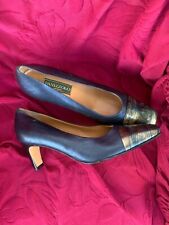 Decollete/scarpe con tacco vintage vero Cuoio Panizzolo Antonio
