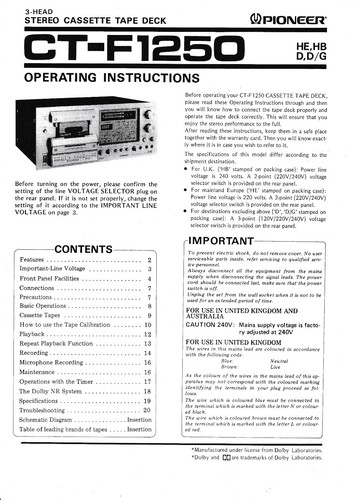 Operation instructions - operation,