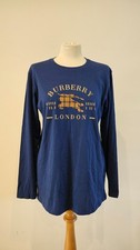 Maglia cotone manica lunga blu