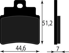 Pastiglia freno posteriore ARCTIC CAT ATV 300 DVX 2009 2010