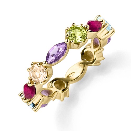Anello multicolore oro - anello, 585