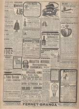 Stampa antica PUBBLICITA' EBINA MIGONE PASTIGLIE PANERAJ 1901 Antique print