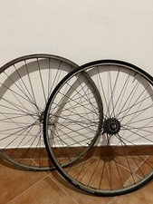 Coppia di Ruote Ambrosio per Bici da Corsa Storica - Con Pirelli E Regina Oro Ex