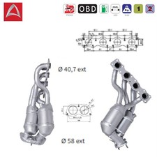 Catalizzatore per BMW Serie 1 E81 E82 E87 E88 Serie 3 E90 E91 E92 E93 - 1995 cc