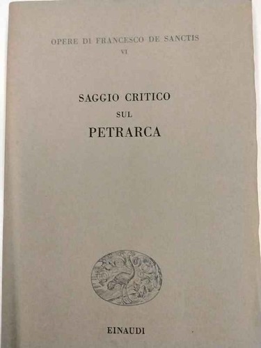 Saggio critico sul petrarca - saggio,