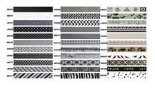 Nastro Washi designer 15 mm x 10 m rotolo decorativo carta appiccicosa nastro adesivo