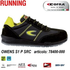 Scarpa Antinfortunistica Cofra OWENS S1 P SRC tessuto traspirante e pelle scamos