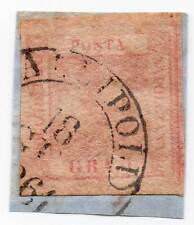 REGNO DI NAPOLI N.3b FRAMMENTO ANNULLO CIRCOLARE BORBONICO Sassone 2017 € 650,00