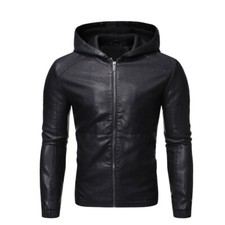 Giacca pelle corta nera