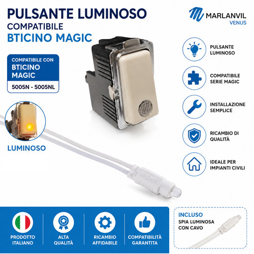 Pulsante luminoso compatibile - pulsante,