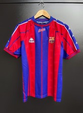 BARCELLONA 1997 1998 HOME SHIRT CALCIO FOOTBALL JERSEY CAMISETA KAPPA UOMO...