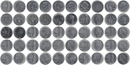 100 lire monete italia dal - lire,
