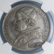 GREGORIO XVI SCUDO 1836/5 A. VI ROMA SILVER COIN ARGENTO MONETE DA COLLEZIONE