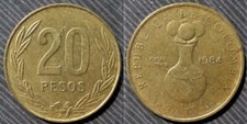 COLOMBIA  # 20 pesos 1984 " Museo del oro "