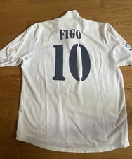 Maglia Real Madrid Figo 10 2002-03 Centenario worn match Issued Shirt Game Toppa