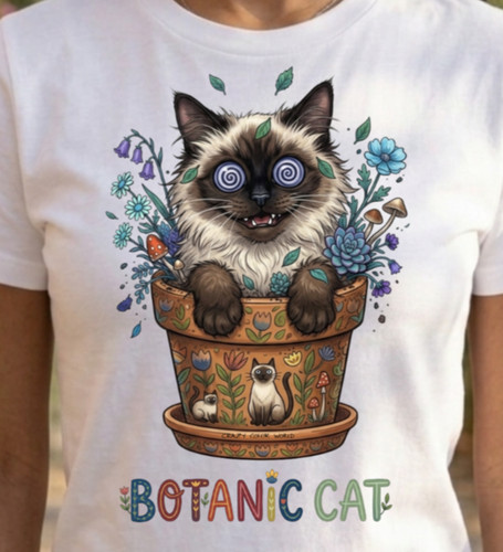 Shirt gatto siamese - t-shirt, botanic