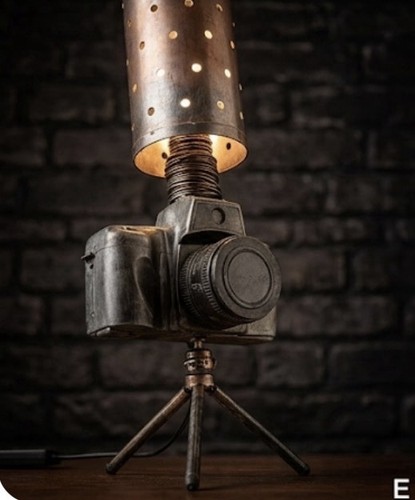 Lampada steampunk artistica - lampada,