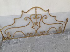 TESTATA LETTO FERRO QUADRO PIENO - MATRIMONIALE - BRONZATA - PESANTE 1940 EMILIA