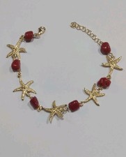 Bracciale Argento E Corallo Rosso