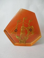 Vintage Portugal Souvenir Negozio Resina Trasformatori IN Nave 70er Anni