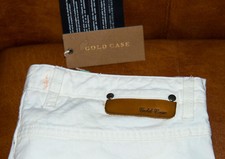GOLD CASE BY ROCCO FRAIOLI 34 NUOVI PANTALONI JEANS UOMO BIANCHI BIANCO STRAPPI