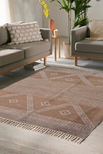 Tappeto zona cotone marrone