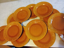 LOTTO SERVIZIO 12 PIATTI PIANI CERAMICA GALVANI PORDENONE BORDO UVA IN RILIEVO