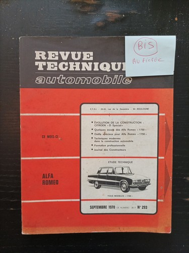 Revue technique alfa - revue, romeo