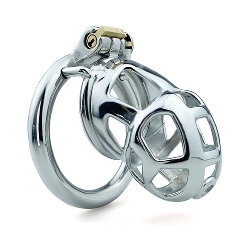 Stainless steel male chastity - steel,