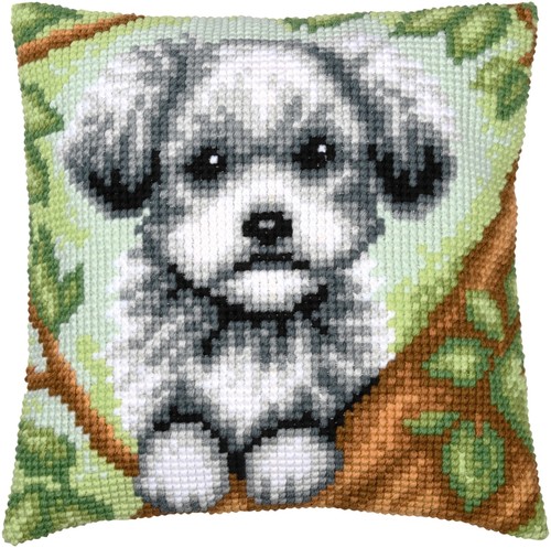 Cuscino con ricamo punto - cuscino,
