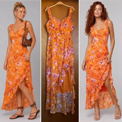 Maxi abito lulus arancione - abito,
