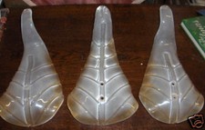 3 applique a foglia in vetro sfumato Francia ricambi Lamplights ^