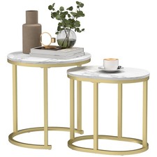 HOMCOM Set 2 Tavolini Bassi