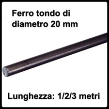 barra tonda in ferro pieno profilo tondo tondino tondini di diametro 20 mm barre