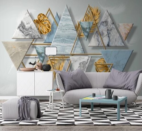 Carta parati triangolo - carta, 3d