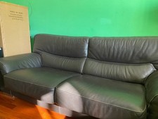 Divano in pelle naturale marrone CALIA ITALIA