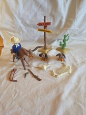 Playmobil vintage bandito con avvoltoi western tanti personaggi  accessori 3748
